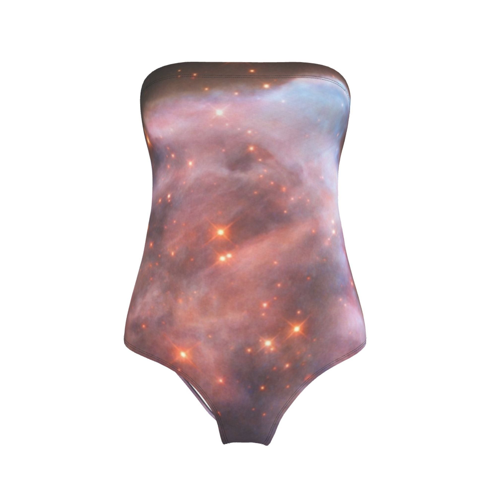 MizDragonfly Strapless Ghost Nebula Galaxy Lycra Swimsuit