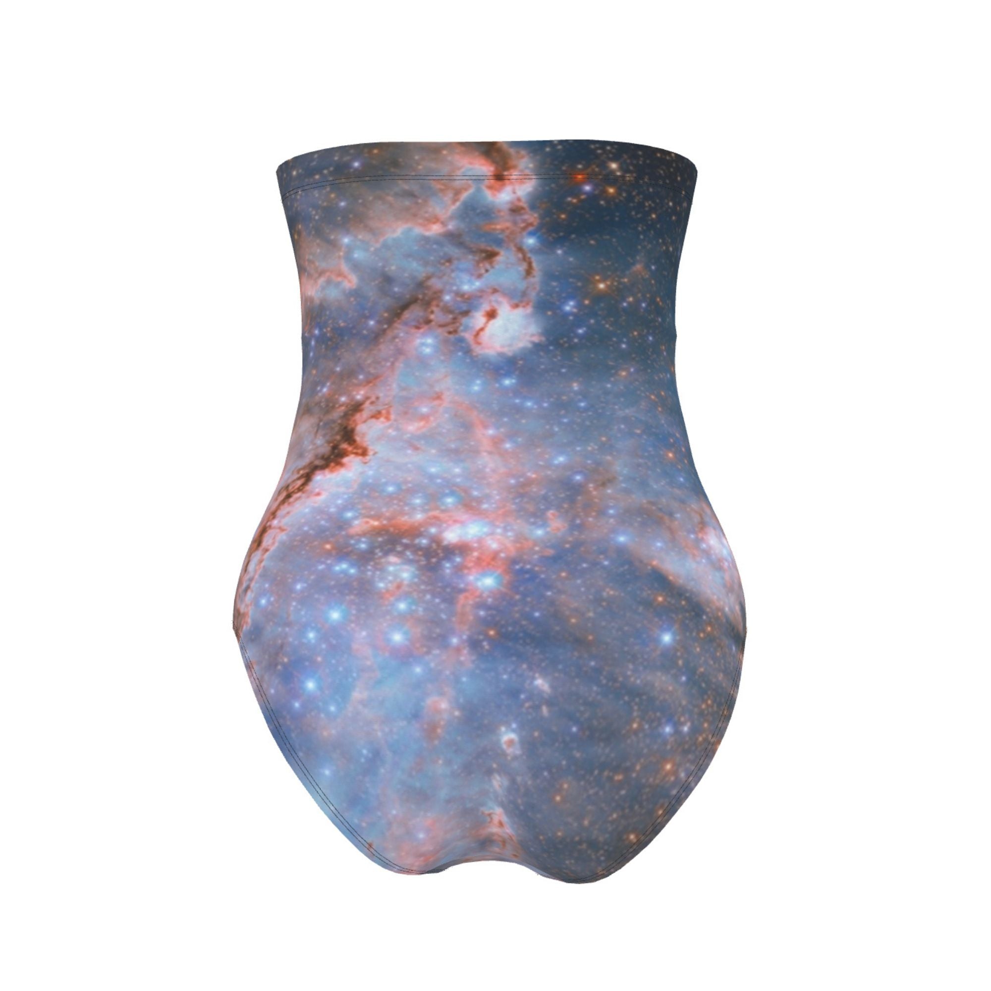MizDragonfly Strapless Lycra Magnetic Cloud Galaxy Swimsuit Back