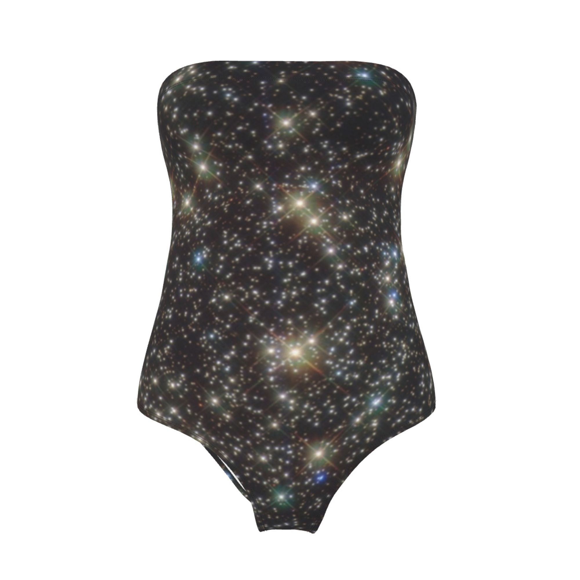 MizDragonfly Strapless Lycra Mega Stars Galaxy Swimsuit