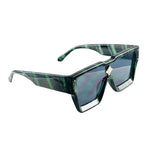MizDragonfly Accessories Atomic Shield Sunglasses Galactic Green Angle