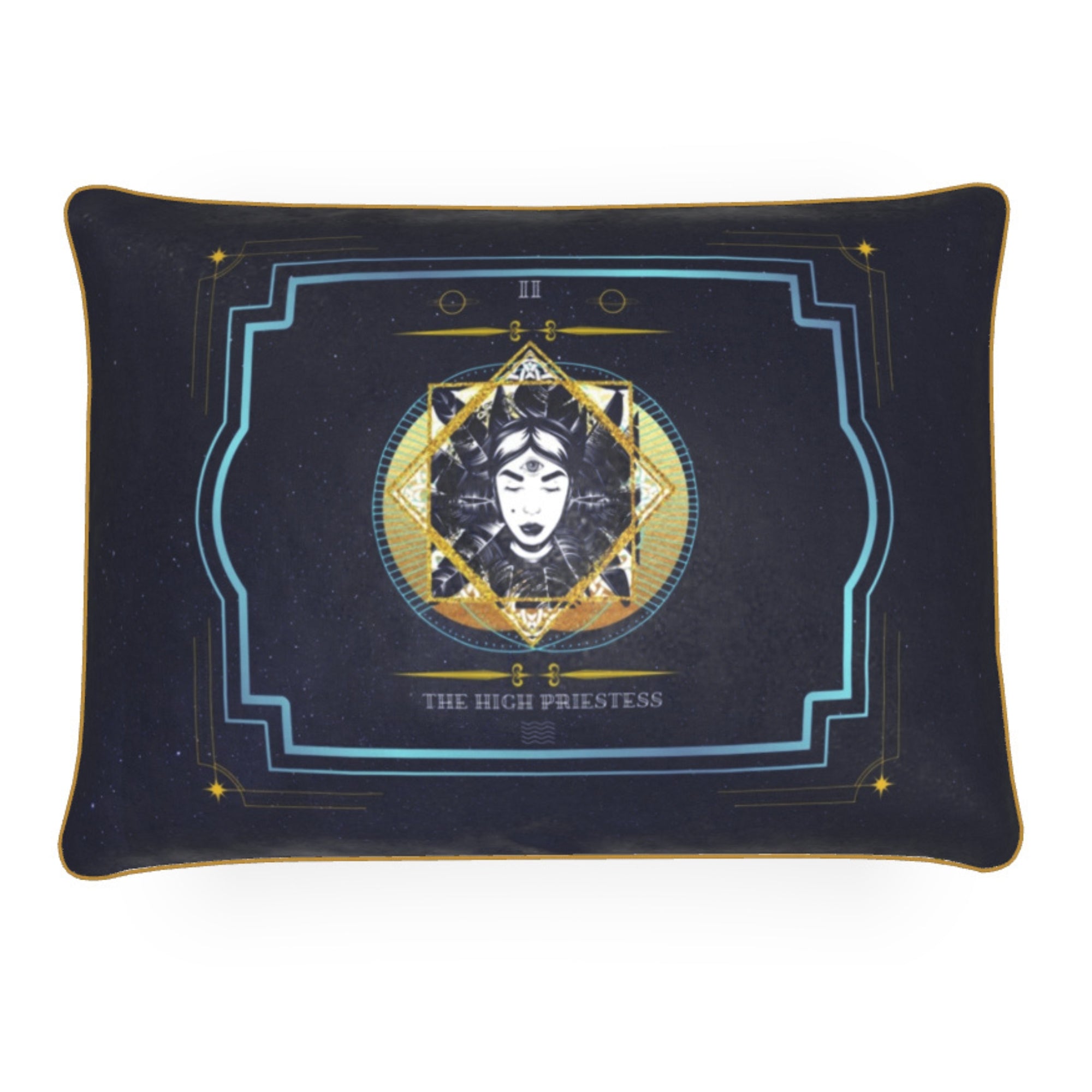 MizDragonfly Decor Cushion Velvet Feather Fill Arcana High Priestess