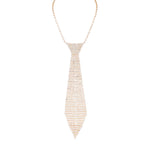 MizDragonfly Jewelry Gold Crystal Long Necklace Tie Model Sensational