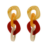 MizDragonfly Jewelry Multi Colour Blaze Acrylic Long Drop Earrings