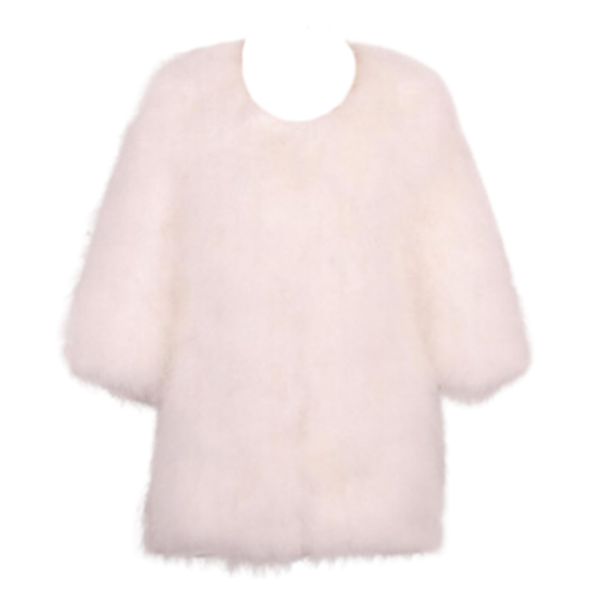 White fur sale winter coat