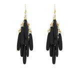 MizDragonfly Jewelry D'Orsay Black_Teardrop Rhinestones Drop Chandelier Earrings