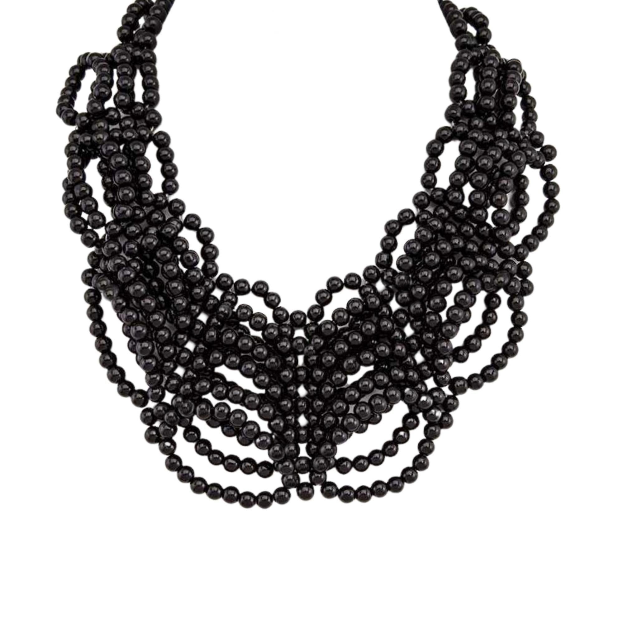Black statement necklace deals