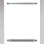 A technical view of the 'Autoportrait' framed print, showcasing the back of the artwork with metal hanging rails ready to hand fixtures