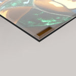 MizDragonfly Kintsugi Series: A high-fidelity digital close-up of a 4mm acrylic glass featuring a portrait of the 24K Protocol artwork