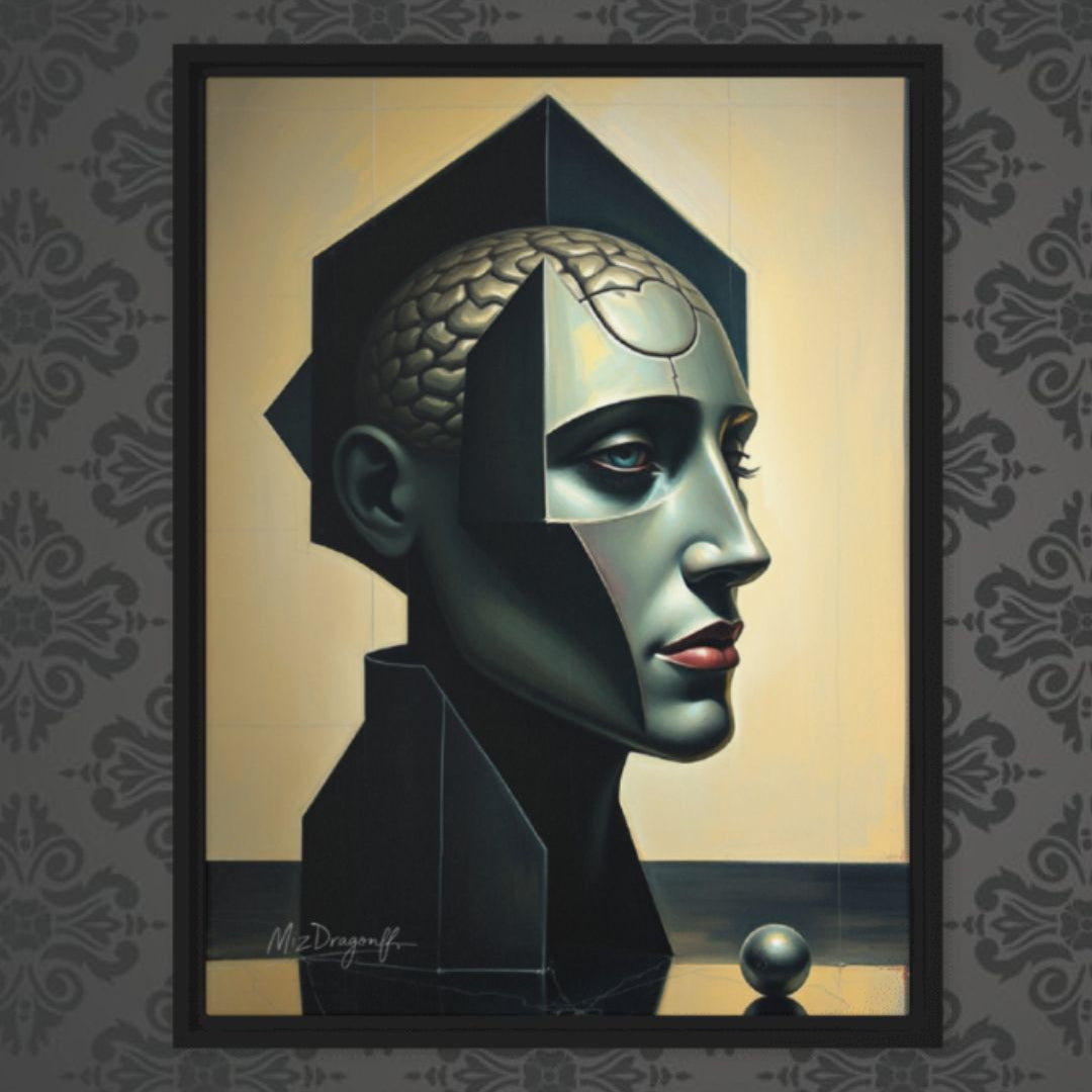 MizDragonfly Man Under Hypnosis Geometric Abstract Background on Wallpaper