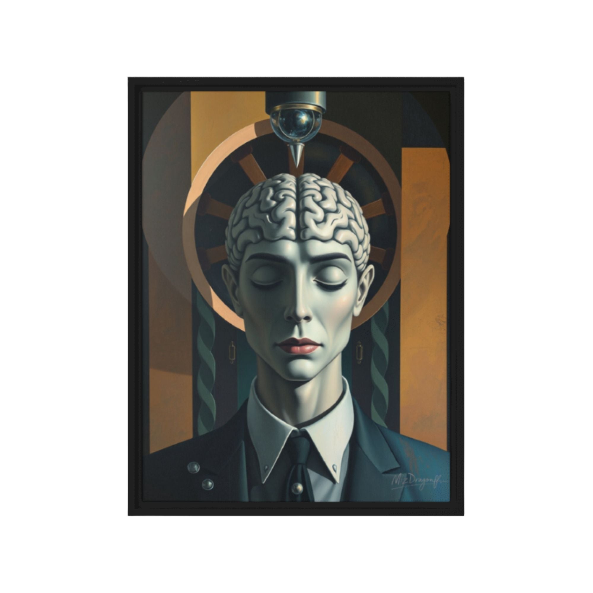 MizDragonfly Androgen Woman Brain Under Hypnosis Geometric Decor