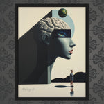 MizDragonfly Woman Face Brain Under Hypnosis State on Wallpaper