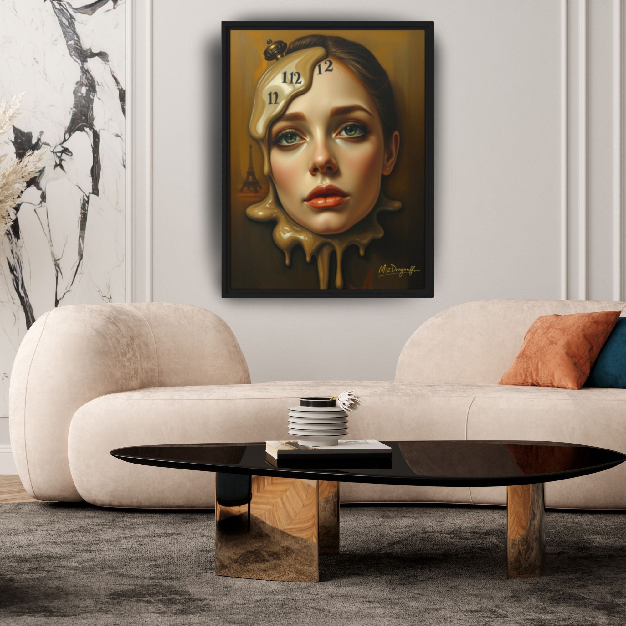 MizDragonfly Artwork Nostalgia hanged in Living room