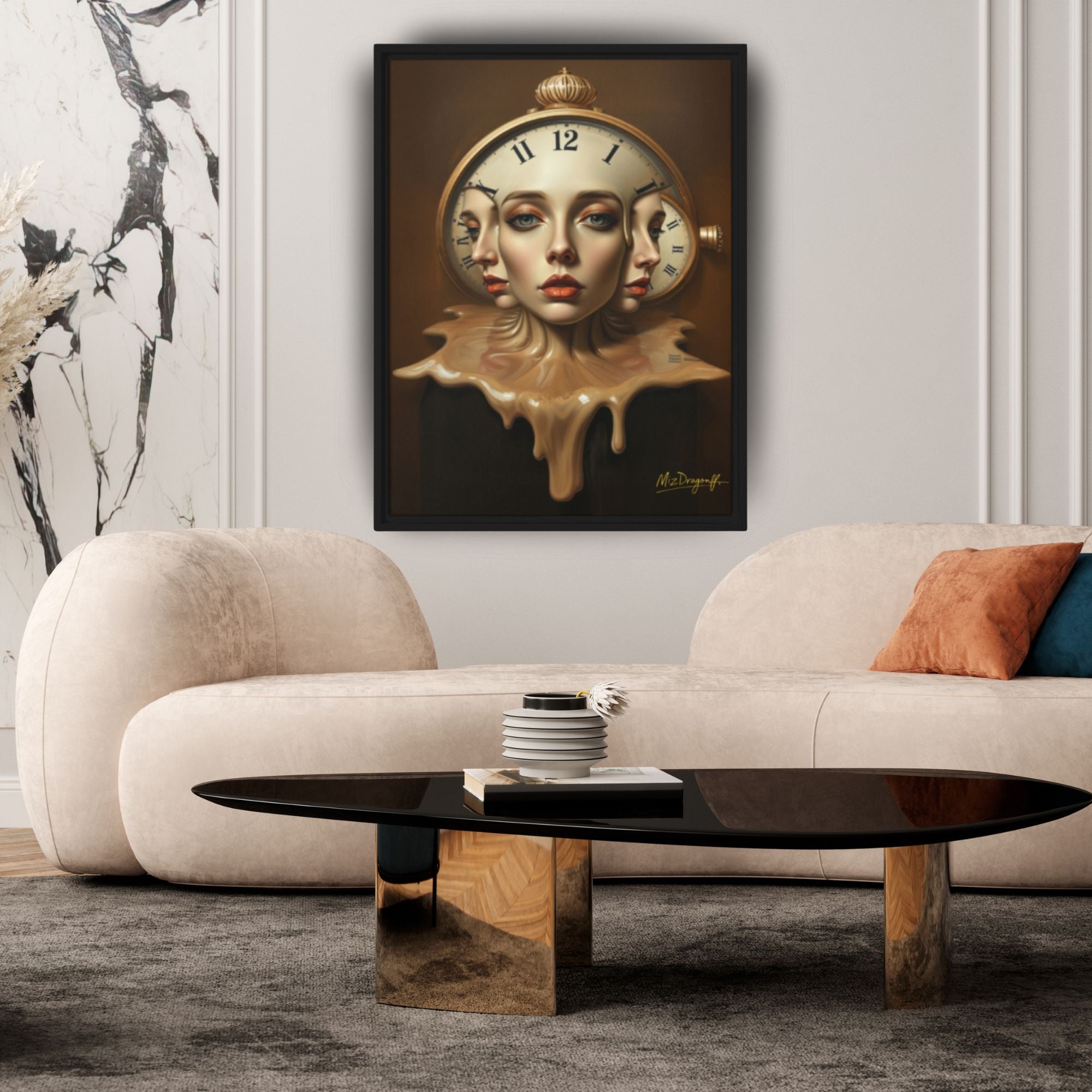 MizDragonfly Artwork Perpetual hanged in Living room