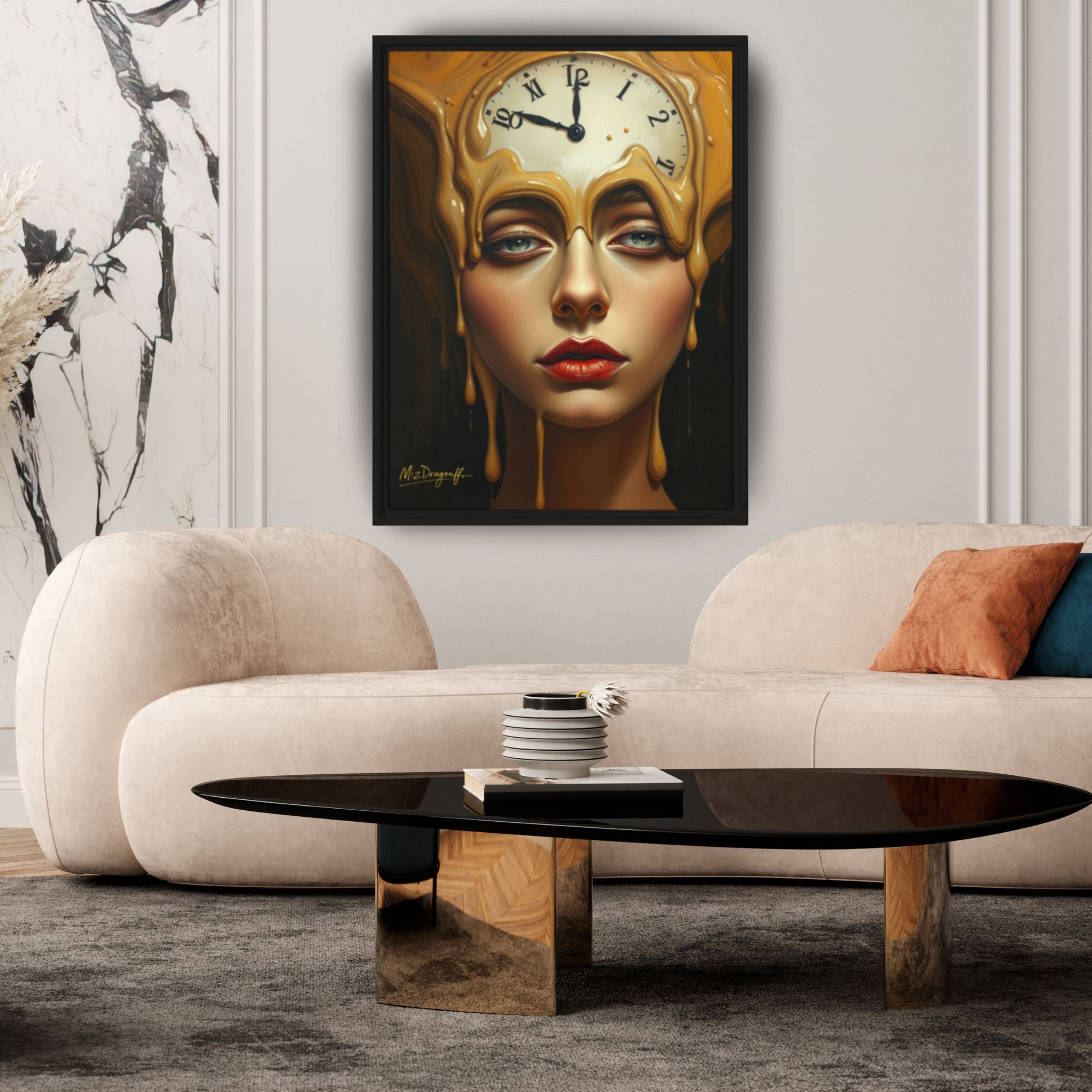 MizDragonfly Artwork Precision hanged in Living room