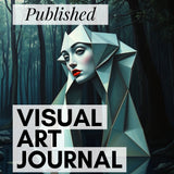 Awakening Artwork Muse Series published in Visual Art Journal featuring a stylized woman's face in a forest setting.
