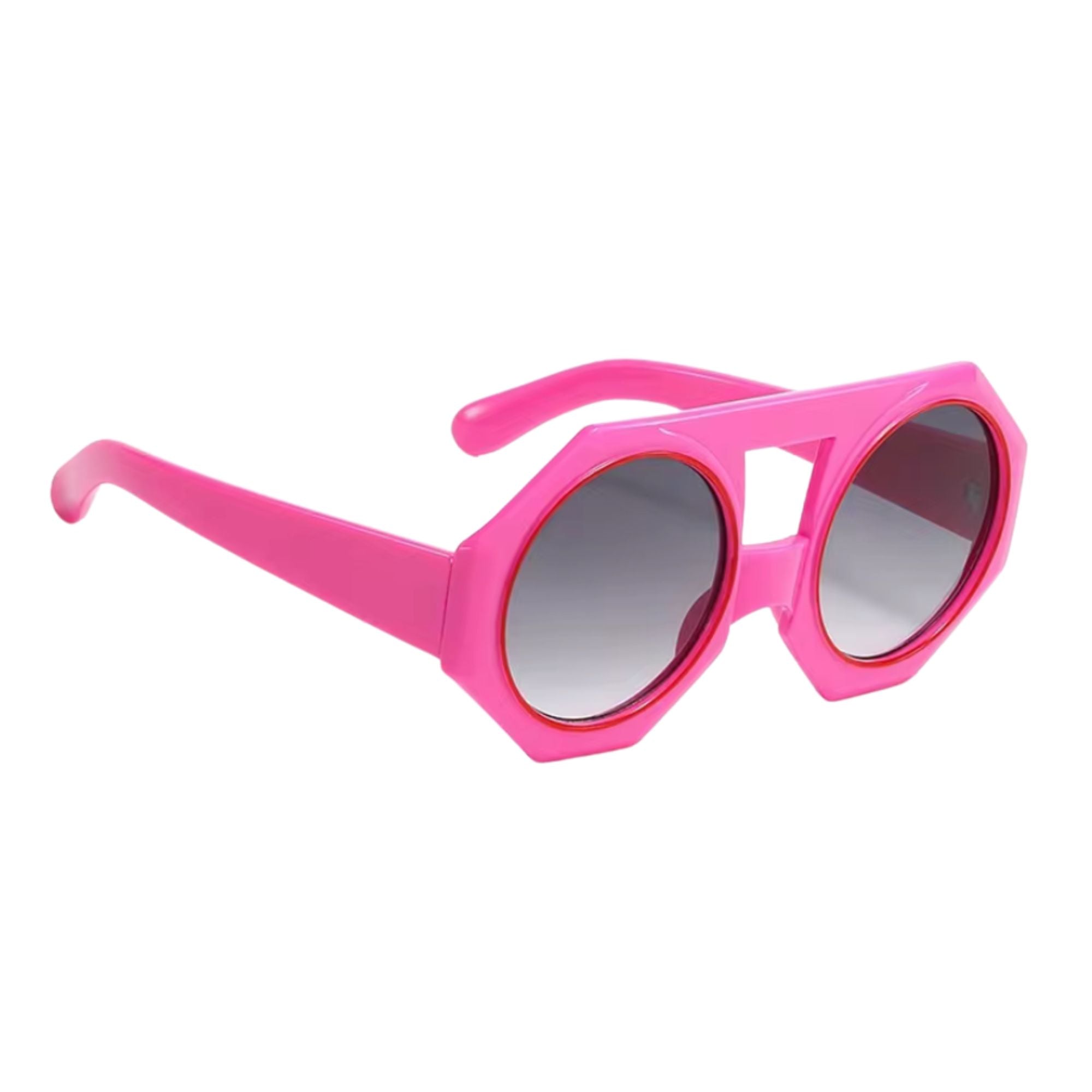MizDragonfly Retro Pink Red Sunglasses Geometric Sunglasses