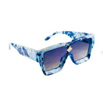 MizDragonfly Accessories Atomic Shield Sunglasses Neptune Blue Angle