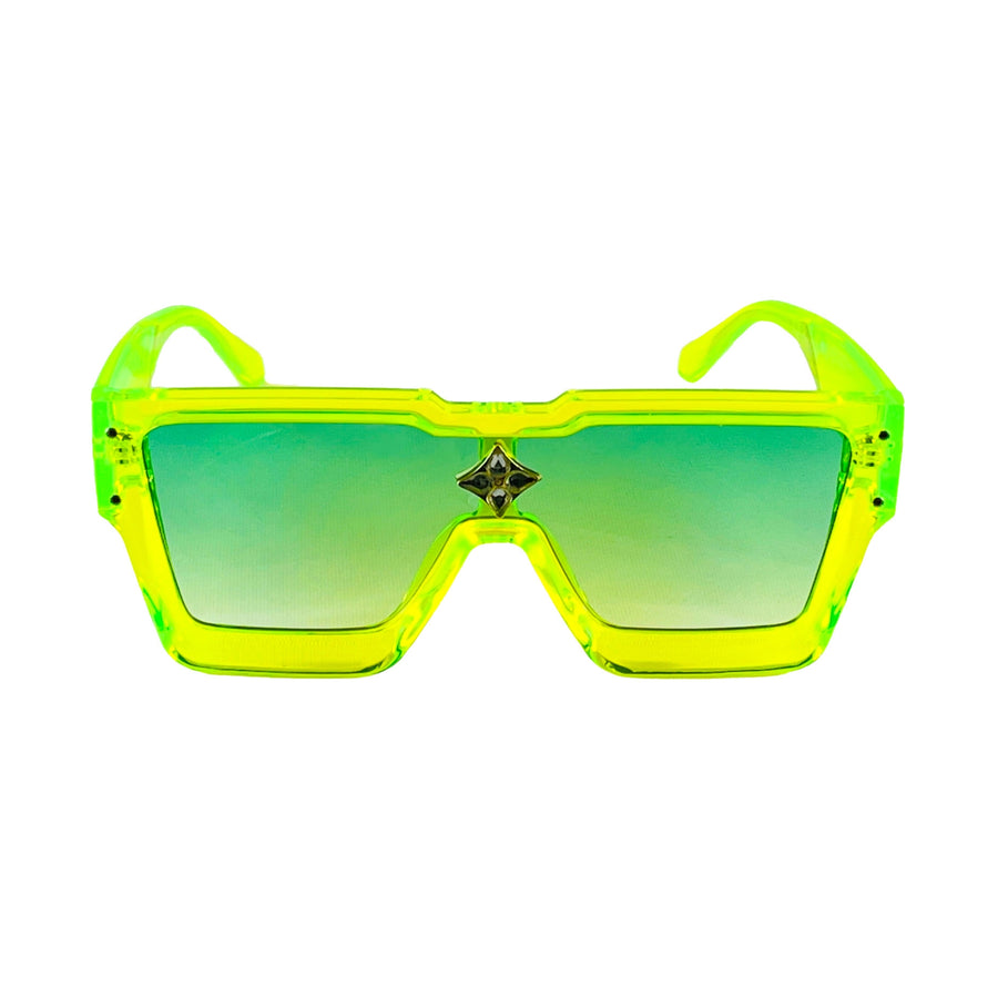 MizDragonfly Accessories Atomic Shield Sunglasses Saturn Yellow