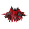 MizDragonfly Accessories Dominatrix Red Roaster Feather Collar