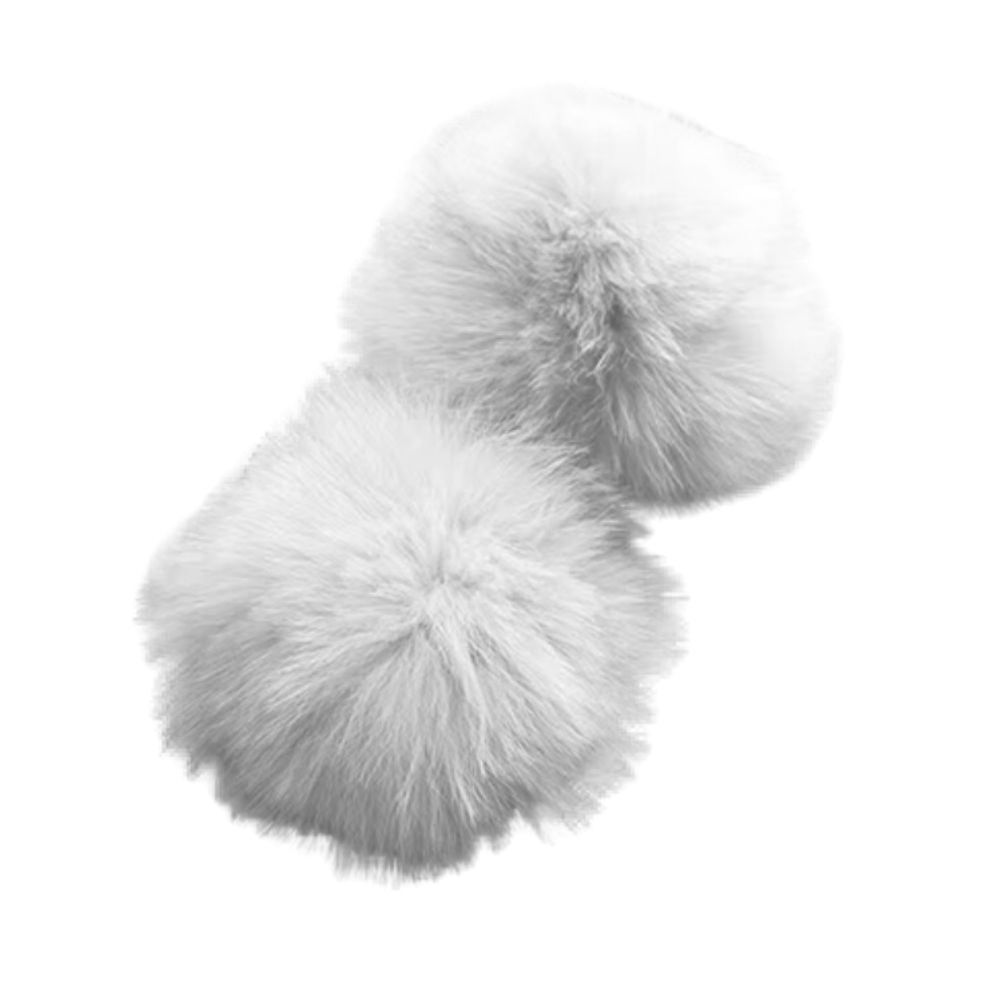 MizDragonfly Accessories White Fox Fur Wrist Band Bracelet Cuffs