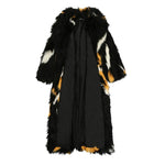 MizDragonfly Apparel London Long Patchwork Black Orange White Jacket  Lining