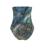 MizDragonfly Apparel Lycra Strapless Swimsuit Green Crystal Labradorite Back