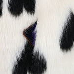 MizDragonfly Apparel  Paris Plush Long Black White Heart Jacket Pocket