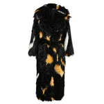 MizDragonfly Apparel London Long Patchwork Black Orange White Jacket 