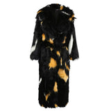 MizDragonfly Apparel London Long Patchwork Black Orange White Jacket 