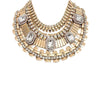 MizDragonfly Colette Emerald Crystal Rhinestones Gold Choker Neklace