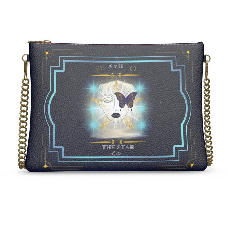 MizDragonfly Crossbody Leather Purse Arcana Tarot Card Star