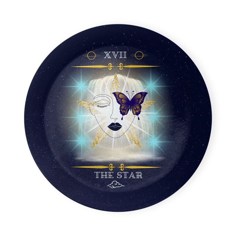 MizDragonfly Decor Coaster_Jewelry Trinket Tray Tarot Card The Star