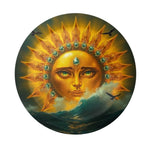 MizDragonfly Decor Coaster Jewelry Trinket_Tray Tarot Card The Sun