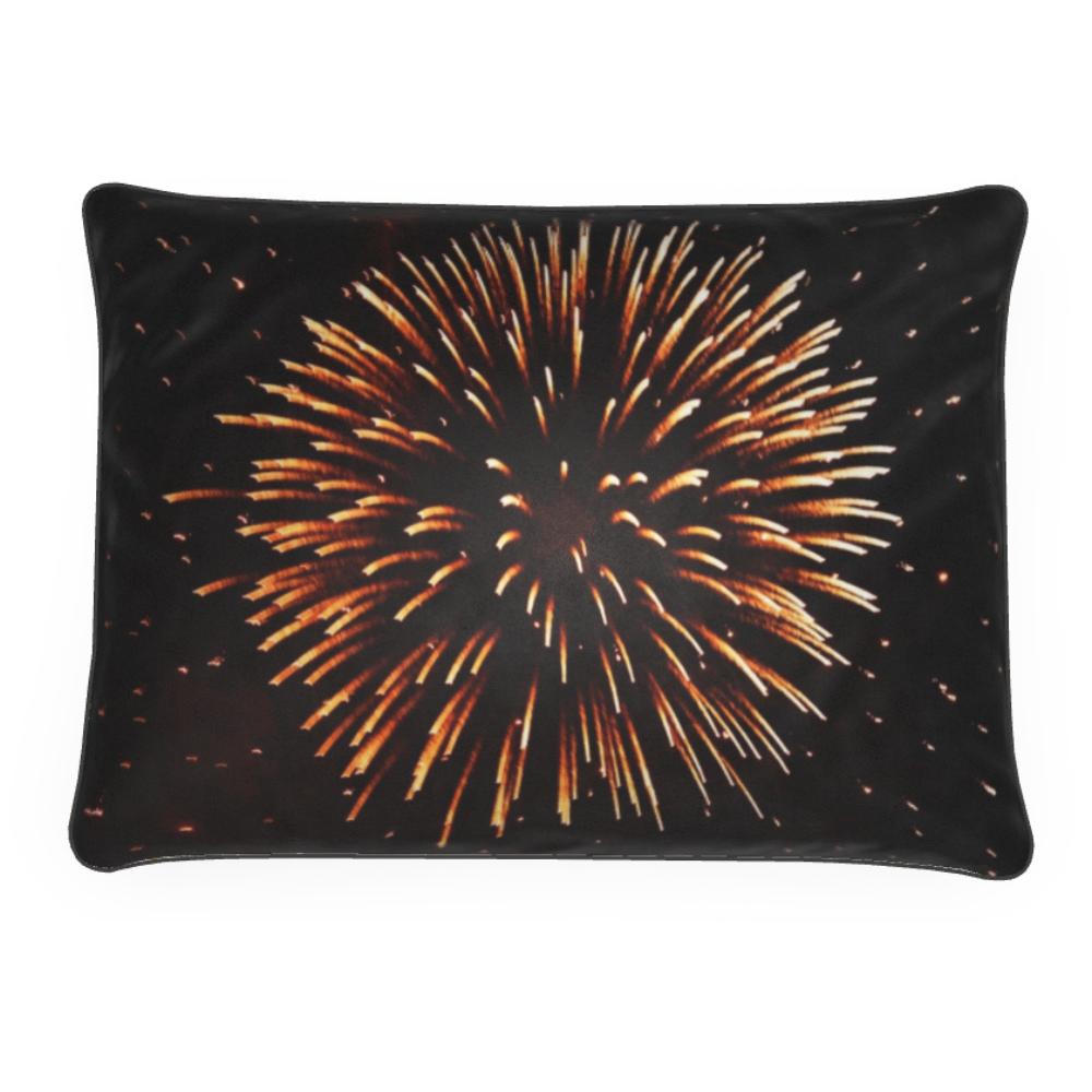 MizDragonfly Home Decor Luxurious Velvet Pillow Cushion Fireworks Angle