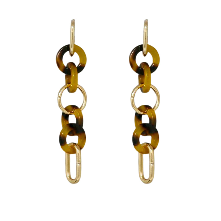 MizDragonfly Jewelry Avenue Tortoise Link_Earrings