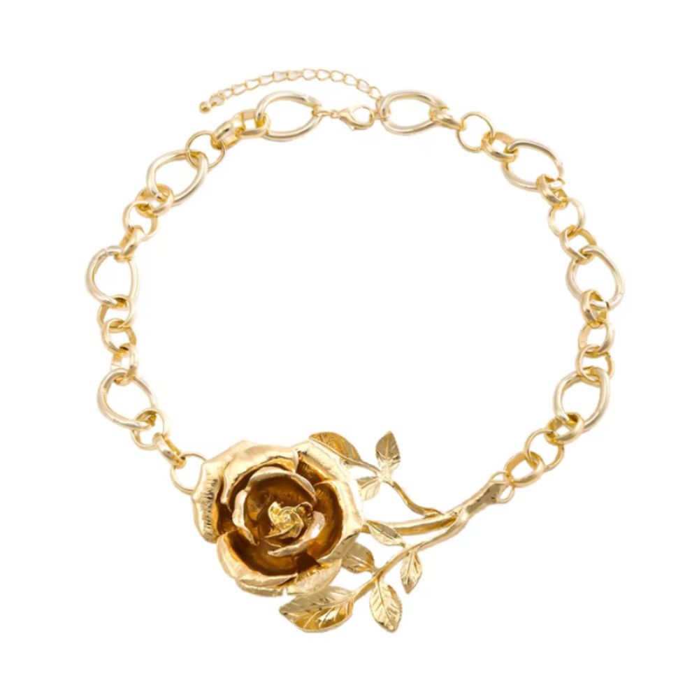 MizDragonfly Jewelry Ethereal Rose Gold Chain Collar Necklace