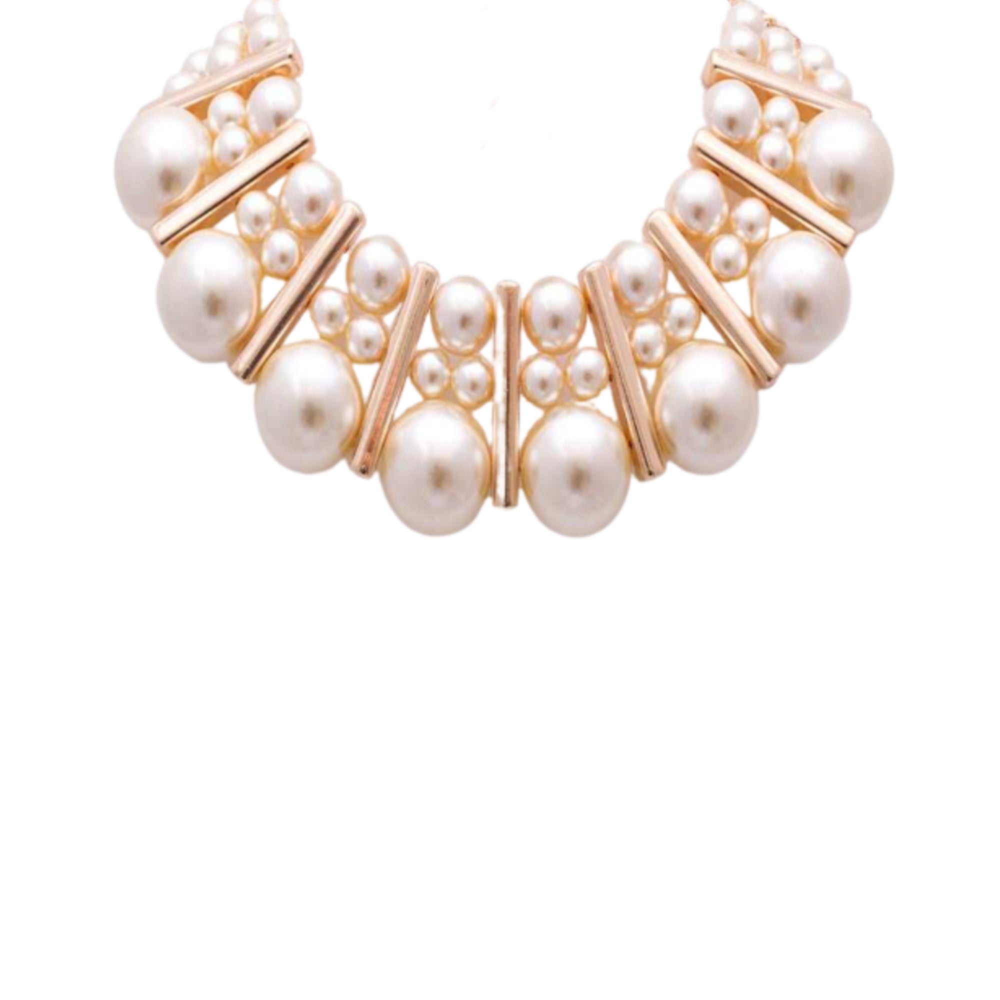 Fairytale Cream Faux-Pearl Collar Statement Necklace