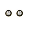 MizDragonfly Jewelry LouLou Black Stud Crystal Gold Earrings