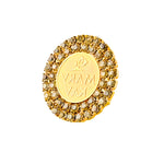 MizDragonfly Jewelry Mary Kay Rhinestone Gold Disk Ring Angle