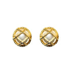 MizDragonfly Jewelry Secret White Faux Pearl Dome Stud Earrings