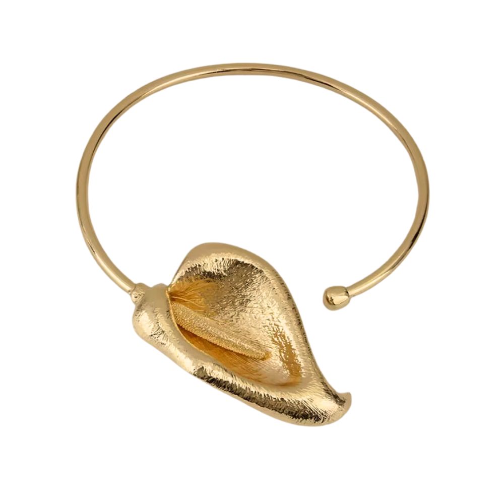 MizDragonfly Jewelry Stigma Calla Gold Hinge Collar Necklace