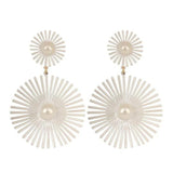 MizDragonfly Jewelry Zenith Spike Geometric Pearl Statement Earrings Gallery
