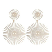 MizDragonfly Jewelry Zenith Spike Geometric Pearl Statement Earrings Gallery