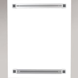 MizDragonfly Mother Nature Series: Qi artwork background featuring the ready to hang silver handles on a white background and plain living room wall