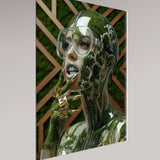 MizDragonfly Mother Nature Series: Qi fine art providing a side view of the artwork 4mm acrylic glass