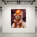 Museum-grade of the Sweet Talker fine art print from the Sugar Rush Series by MizDragonfly displayed on a white wall in a New York gallery