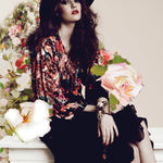 MizDragonfly Jewelry Vintage Peacock Gold Cuff Bracelet Chloe Magazine Full Page