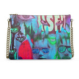 NYC Hollywood Collage Crossbody Leather Purse