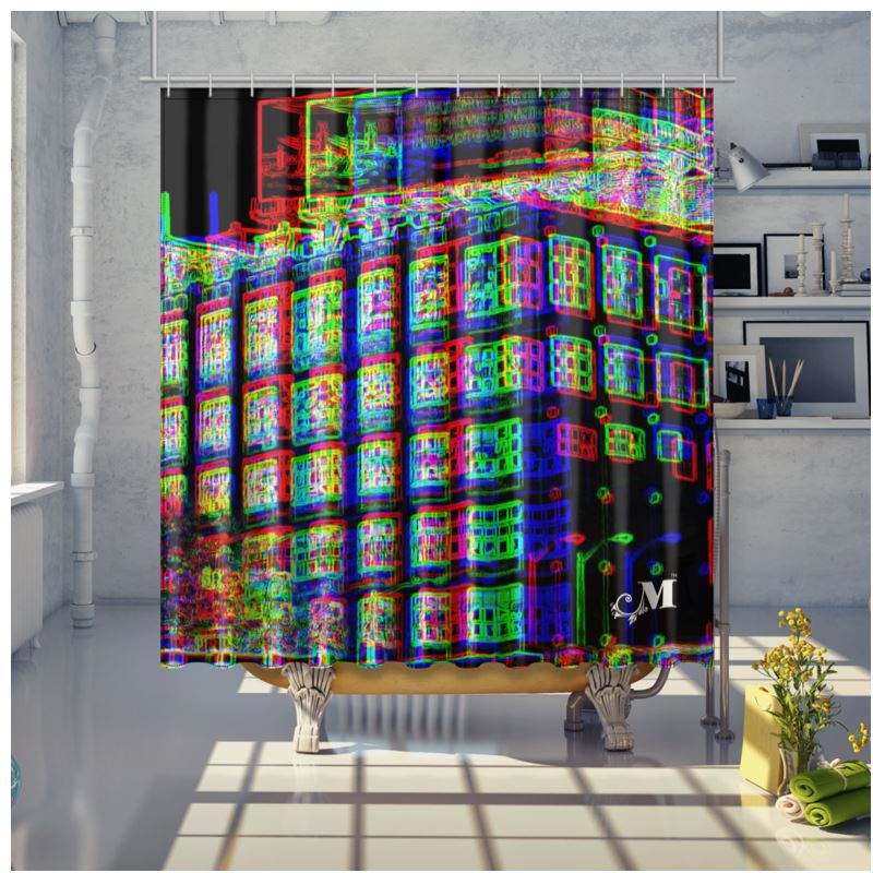 NYC Superimposed Factory Shower Curtain
