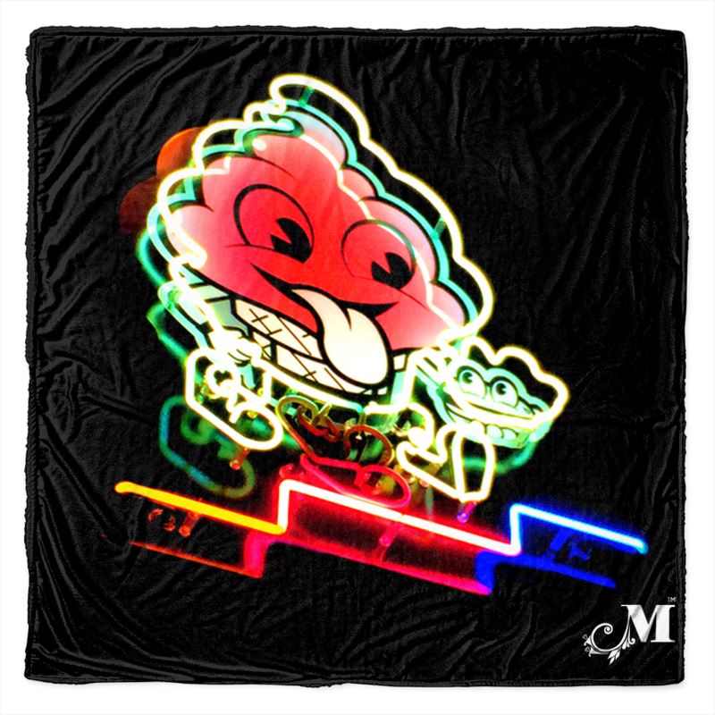 NYC Master Dip Black Square Fleece Throw